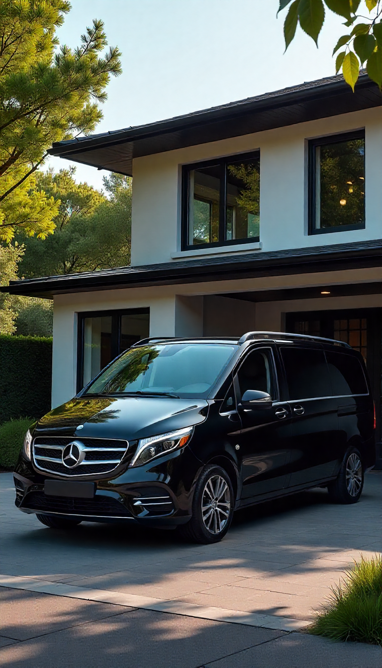 Mercedes Classe V Extra Long noire Prime VTC 49 à Angers